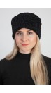 Black karakul sheep fur hat